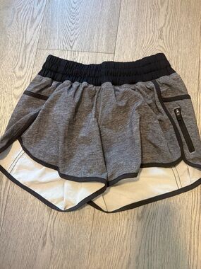 lululemon athletica Gray and Black Athletic Shorts